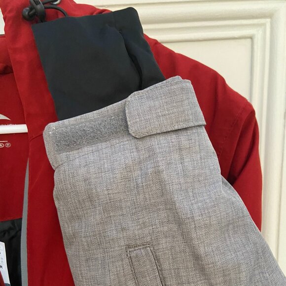 NWT Red & Gray Colorblock Zip-Up Jacket – Hooded Windbreaker w/ Pockets - Picture 8 of 8